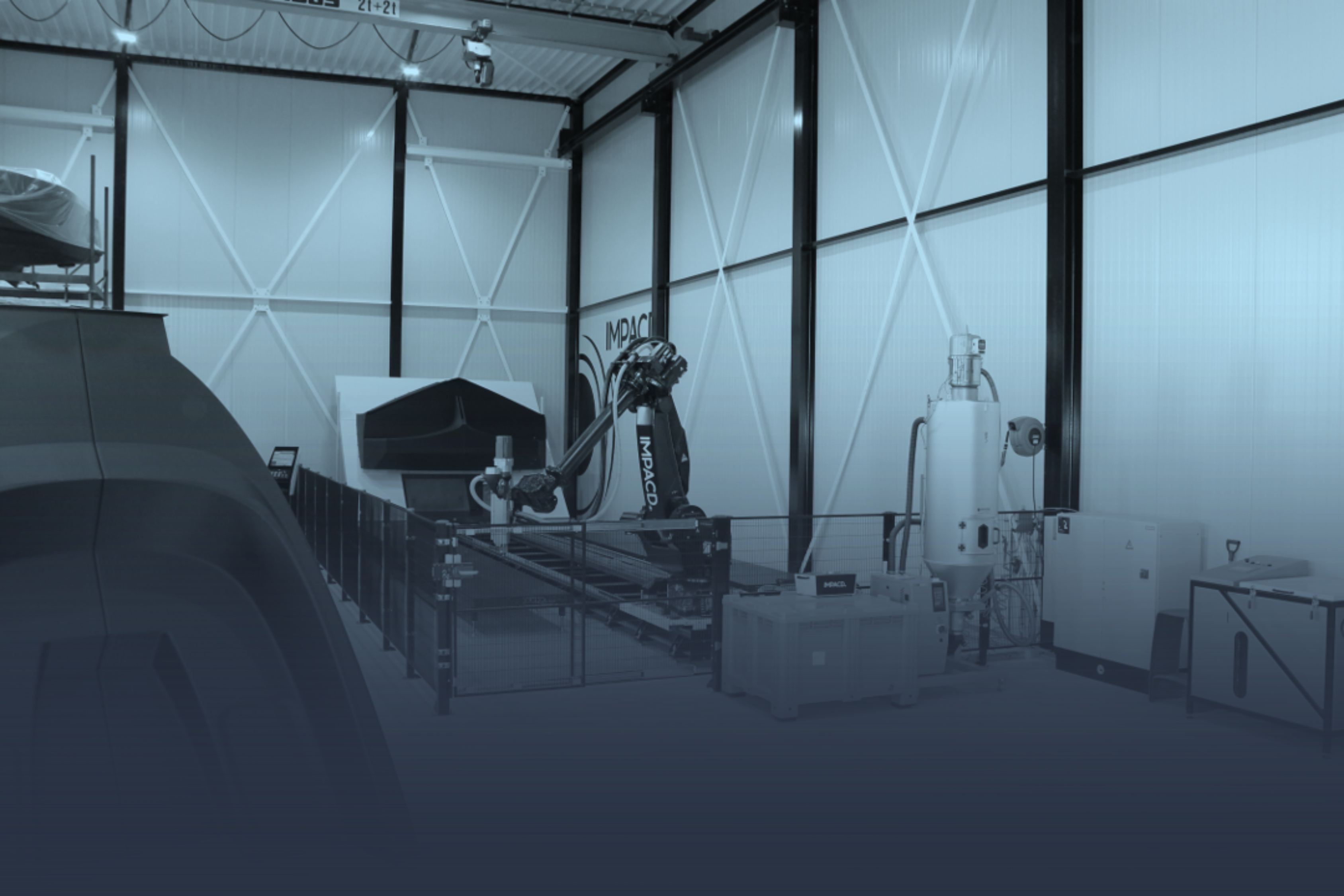 Robotic 3D printer at the IMPACD Centre facility in Woudsend.