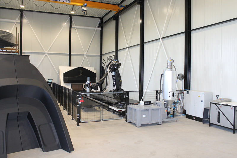 Robotic LFAM 3D printer at the IMPACD Centre facility in Woudsend, Friesland
